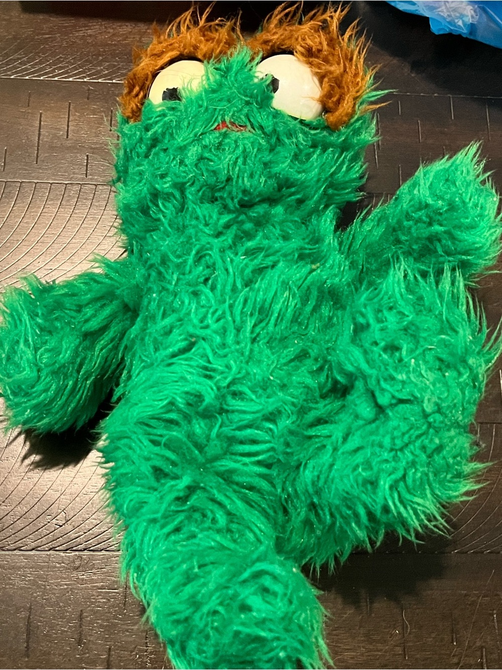 VTG Oscar the Grouch Knickerbocker Sesame Street Plushie Stuffed Animal